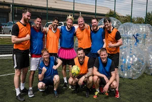 Bubble football corporate event in Newcastle